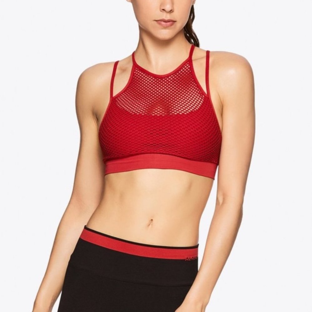 NWOT Alala Essential Seamless Layer Bra in Red Sz M